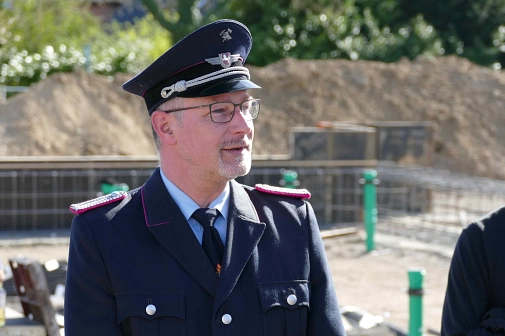 Spatenstich Feuerwehr Lemmie. Ortsbrandmeister Martin Walter&nbsp;&copy;&nbsp;Stadt Gehrden